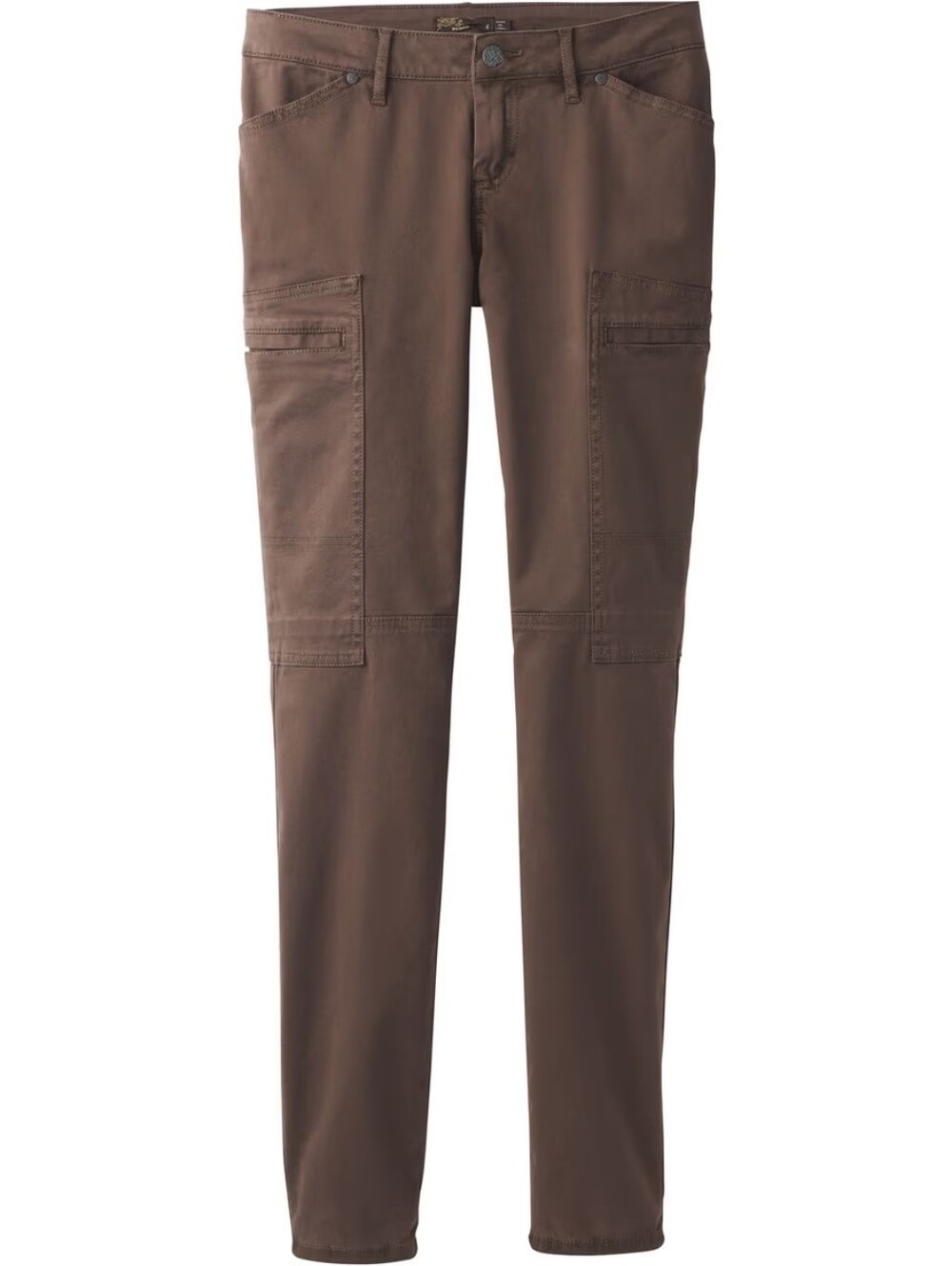 Prana Louisa Womens Skinny Leg Cargo Pants in Brown